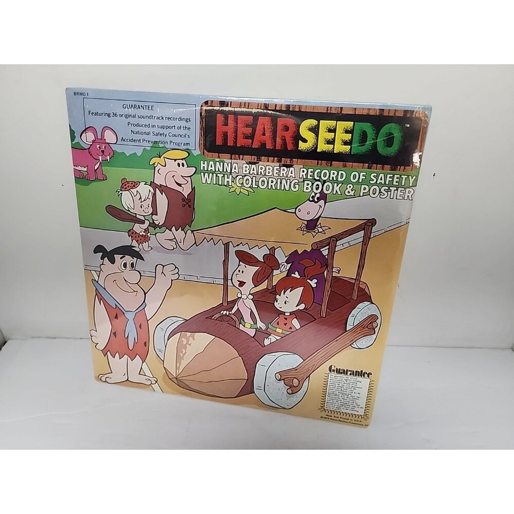 HearSeeDo Hanna Barbera Record Of Safety With Coloring Book & Poster